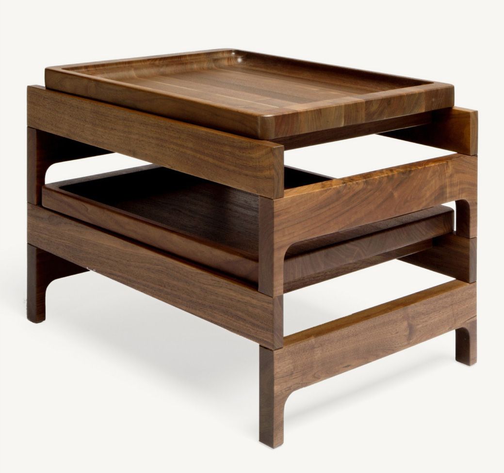 BassamFellows - TRAY RACK SIDE TABLE